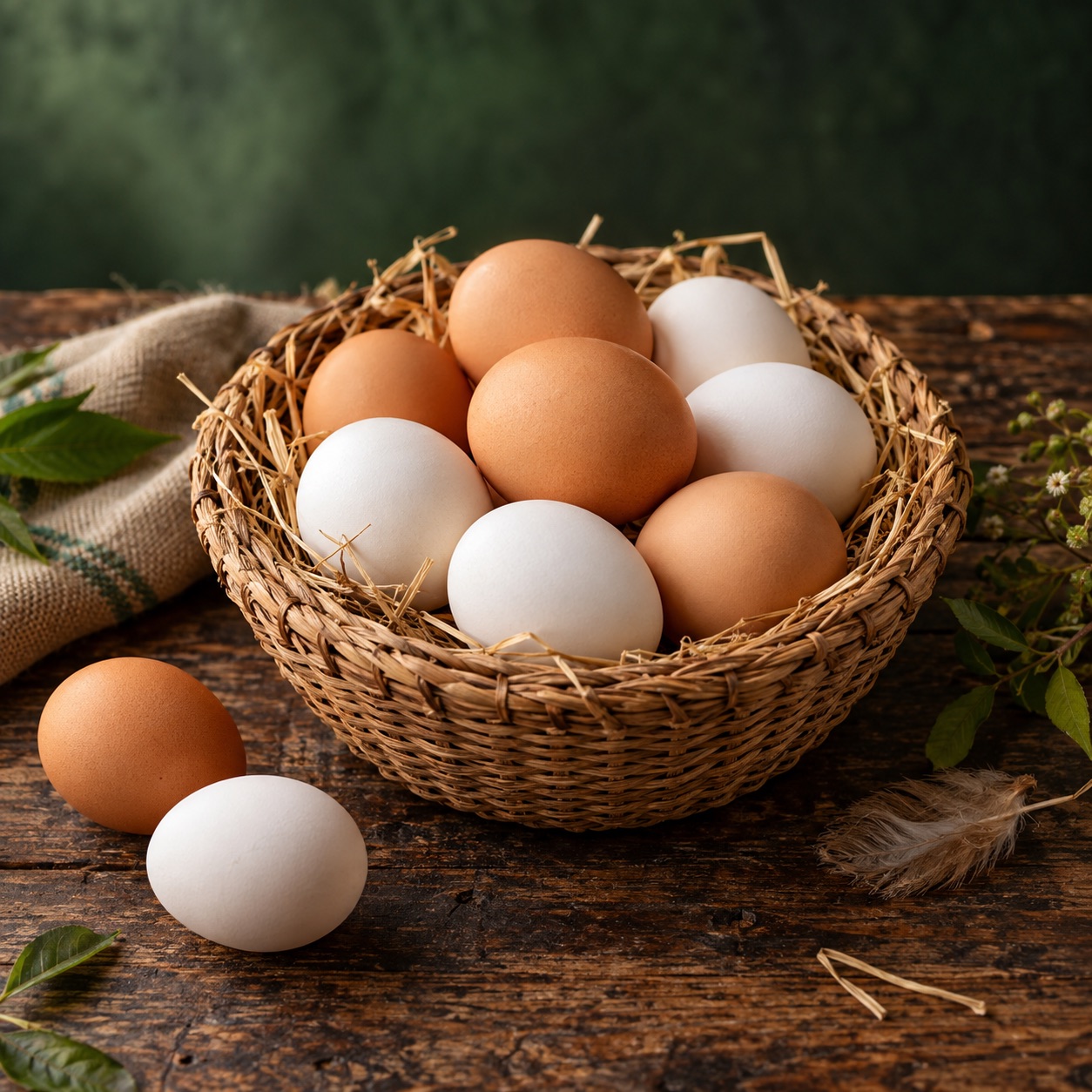 A basket of eggs