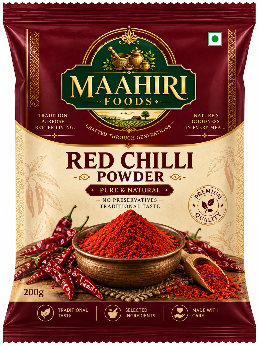 Maahiri Foods Red Chilli Powder pouch